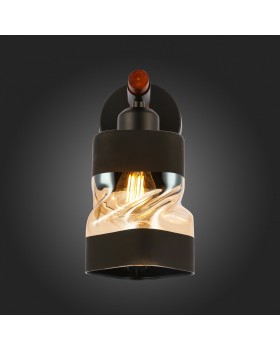 SLE114401-01 Светильник настенный Черный, Темное дерево/Черный, Прозрачный, Янтарный E27 1*60W ABIRITTO-foto12