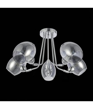 SLE102402-05 Люстра потолочная Хром/Дымчатый E14 5*40W RINNO-foto5