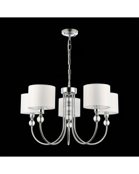 SLE111103-05 Светильник подвесной Хром/Белый E14 5*40W LINNA-foto5