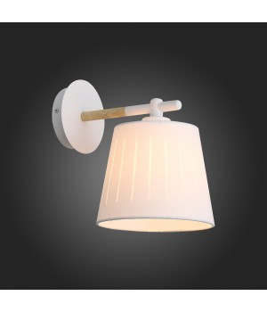 SL375.501.01 Бра Белый, Светлое дерево/Белый E27 1*40W PASSETO-foto7