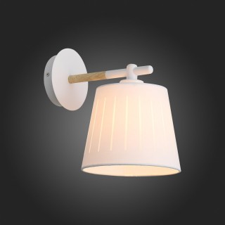 SL375.501.01 Бра Белый, Светлое дерево/Белый E27 1*40W PASSETO-foto7