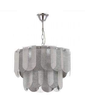 SLE1125-103-07 Светильник подвесной Хром/Прозрачно-Дымчатый E14 7*40W ERZO-foto2