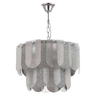 SLE1125-103-07 Светильник подвесной Хром/Прозрачно-Дымчатый E14 7*40W ERZO-foto2