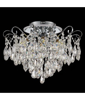 SLE160002-06 Светильник потолочный Хром/Прозрачный E14, LED 6+1*40/6(подсветка)W LITERO-foto18