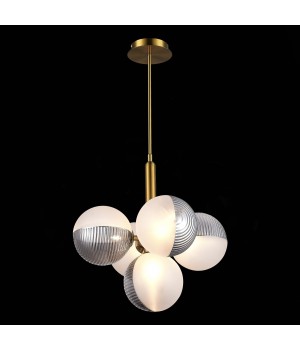 SLE1096-203-05 Светильник подвесной Матовое золото/Белый, Дымчатый G9 5*5W AVEIRO-foto4