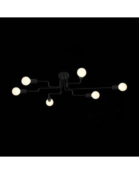 SL419.442.06 Люстра потолочная Черный E27 6*60W ANO-foto3