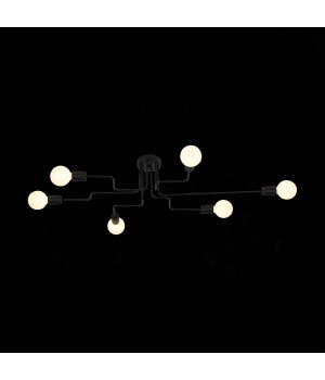 SL419.442.06 Люстра потолочная Черный E27 6*60W ANO-foto3
