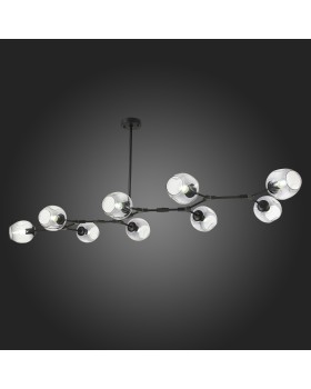 SLE154843-09 Светильник подвесной Черный/Дымчатый E27 9*40W RAMETTO-foto5