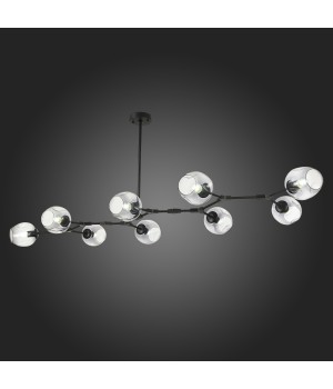 SLE154843-09 Светильник подвесной Черный/Дымчатый E27 9*40W RAMETTO-foto5