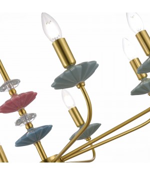 SLE1117-203-08 Люстра подвесная Золотистый E14 8*40W ATTIC-foto3