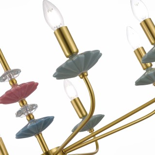 SLE1117-203-08 Люстра подвесная Золотистый E14 8*40W ATTIC-foto3