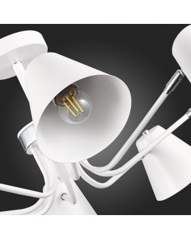 SLE106702-08 Светильник потолочный Белый,Хром/Белый E27 8*60W LERE-foto3