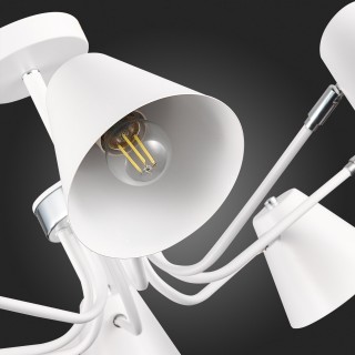 SLE106702-08 Светильник потолочный Белый,Хром/Белый E27 8*60W LERE-foto3