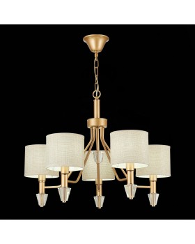 SLE107003-05 Люстра подвесная Золотистый/Бежевый E14 5*40W VILEDE-foto9