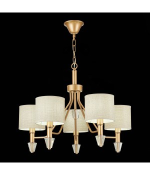 SLE107003-05 Люстра подвесная Золотистый/Бежевый E14 5*40W VILEDE-foto9