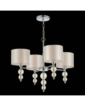 SLE105703-04 Люстра подвесная Хром/Светло-бежевый E14 4*40W RAMER-foto4