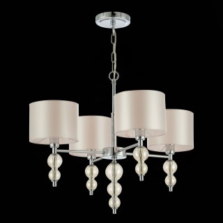 SLE105703-04 Люстра подвесная Хром/Светло-бежевый E14 4*40W RAMER-foto4