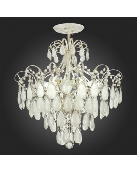 SLE160302-06 Светильник потолочный Золотистый/Белый матовый E14 6*60W MAGONZA-foto7