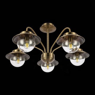 SLE110102-05 Люстра потолочная Античная бронза/Прозрачный E14 5*40W GARONNI-foto5