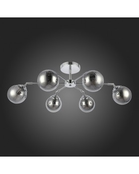 SLE102202-06 Люстра потолочная Хром/Дымчатый E14 6*40W FASIA-foto7