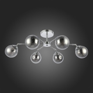 SLE102202-06 Люстра потолочная Хром/Дымчатый E14 6*40W FASIA-foto7