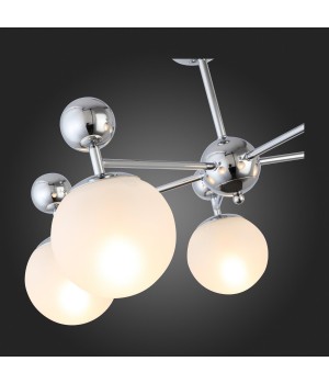 SLE106102-05 Люстра потолочная Хром/Белый E27 5*60W PECHIO-foto9