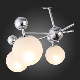 SLE106102-05 Люстра потолочная Хром/Белый E27 5*60W PECHIO-foto9