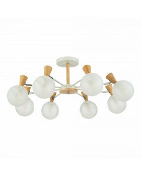 SLE220702-08 Люстра потолочная Белый, Светлое дерево/Белый E14 8*40W CATANIA-foto2