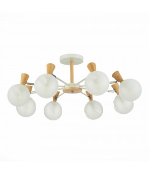 SLE220702-08 Люстра потолочная Белый, Светлое дерево/Белый E14 8*40W CATANIA-foto2
