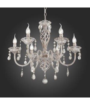 SL139.503.06 Люстра подвесная Слоновая кость, Золото/Прозрачный E14 6*40W SPLENDI-foto5