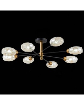 SLE155502-08 Люстра потолочная Черный, Латунь/Янтарный E14 8*40W GLOA-foto4