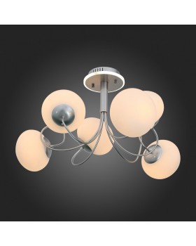 SL717.552.06 Люстра потолочная Серебристый/Белый E27, LED 6*40/3(подсветка)W ACINI-foto5