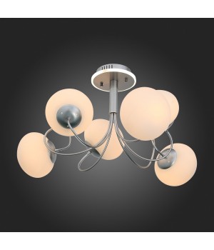 SL717.552.06 Люстра потолочная Серебристый/Белый E27, LED 6*40/3(подсветка)W ACINI-foto5