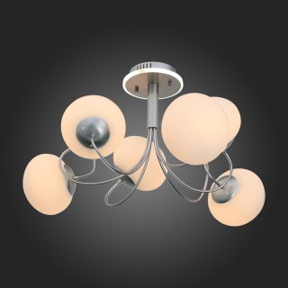 SL717.552.06 Люстра потолочная Серебристый/Белый E27, LED 6*40/3(подсветка)W ACINI-foto5