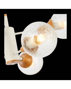 SLE109502-06 Люстра потолочная Белый, Светлое дерево/Прозрачный E27 6*60W LIONE-foto6