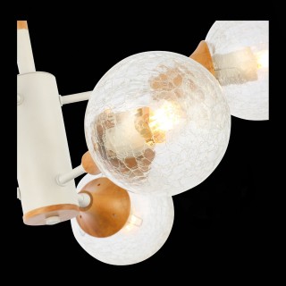 SLE109502-06 Люстра потолочная Белый, Светлое дерево/Прозрачный E27 6*60W LIONE-foto6