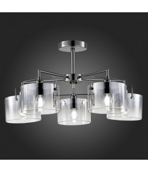 SLE155602-05 Люстра потолочная Хром/Дымчатый E14 5*40W NOSTA-foto5