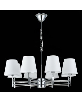 SLE105453-08 Светильник подвесной Хром/Белый E14 8*40W LAGORO-foto8