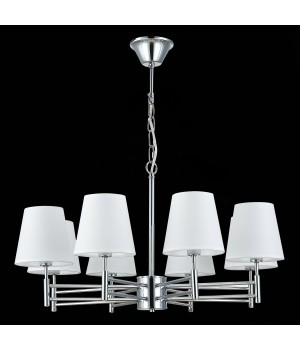 SLE105453-08 Светильник подвесной Хром/Белый E14 8*40W LAGORO-foto8