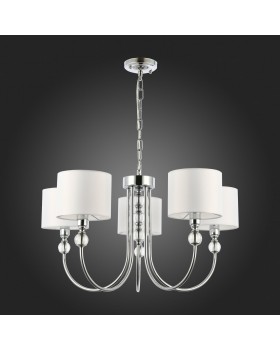 SLE111103-05 Светильник подвесной Хром/Белый E14 5*40W LINNA-foto8