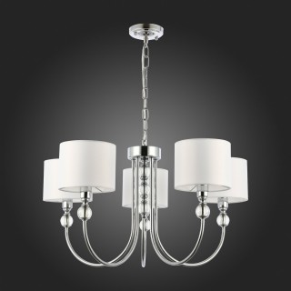 SLE111103-05 Светильник подвесной Хром/Белый E14 5*40W LINNA-foto8