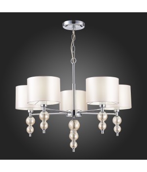 SLE105703-05 Люстра подвесная Хром/Светло-бежевый E14 5*40W RAMER-foto5