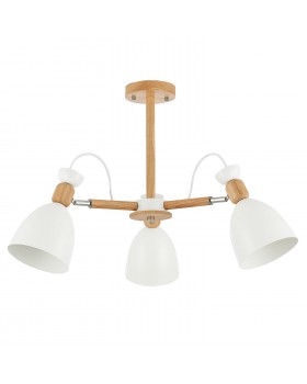 SLE103802-03 Люстра потолочная Светлое дерево, Белый/Белый E27 3*60W BALCAMO-foto2