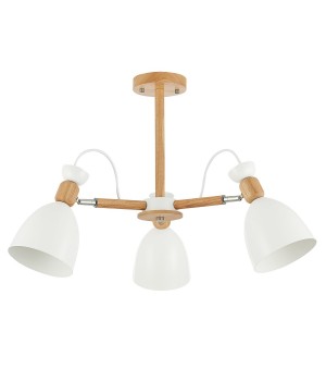 SLE103802-03 Люстра потолочная Светлое дерево, Белый/Белый E27 3*60W BALCAMO-foto2