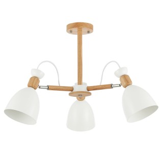 SLE103802-03 Люстра потолочная Светлое дерево, Белый/Белый E27 3*60W BALCAMO-foto2