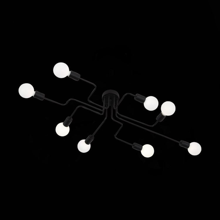 SL419.442.08 Люстра потолочная Черный E27 8*60W ANO