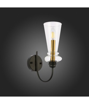 SLE112401-01 Светильник настенный Черный/Прозрачный E14 1*40W RAMMO-foto4