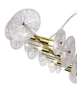 SL1657.213.08 Люстра подвесная ST-Luce Золотистый/Прозрачный E14 8*40W FLERO-foto4