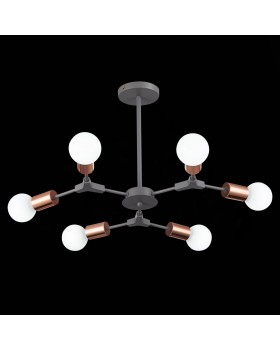 SLE106403-06 Люстра подвесная Серый, Розовое золото E27 6*60W PALARE-foto9