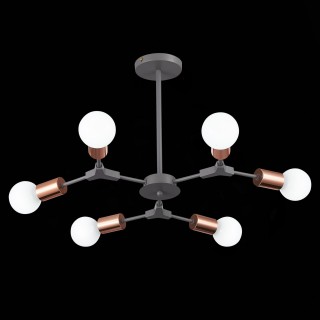 SLE106403-06 Люстра подвесная Серый, Розовое золото E27 6*60W PALARE-foto9